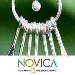 Handmade Sterling Silver 'Catch The King's Eye' Chandelier Earrings (Thailand) UK