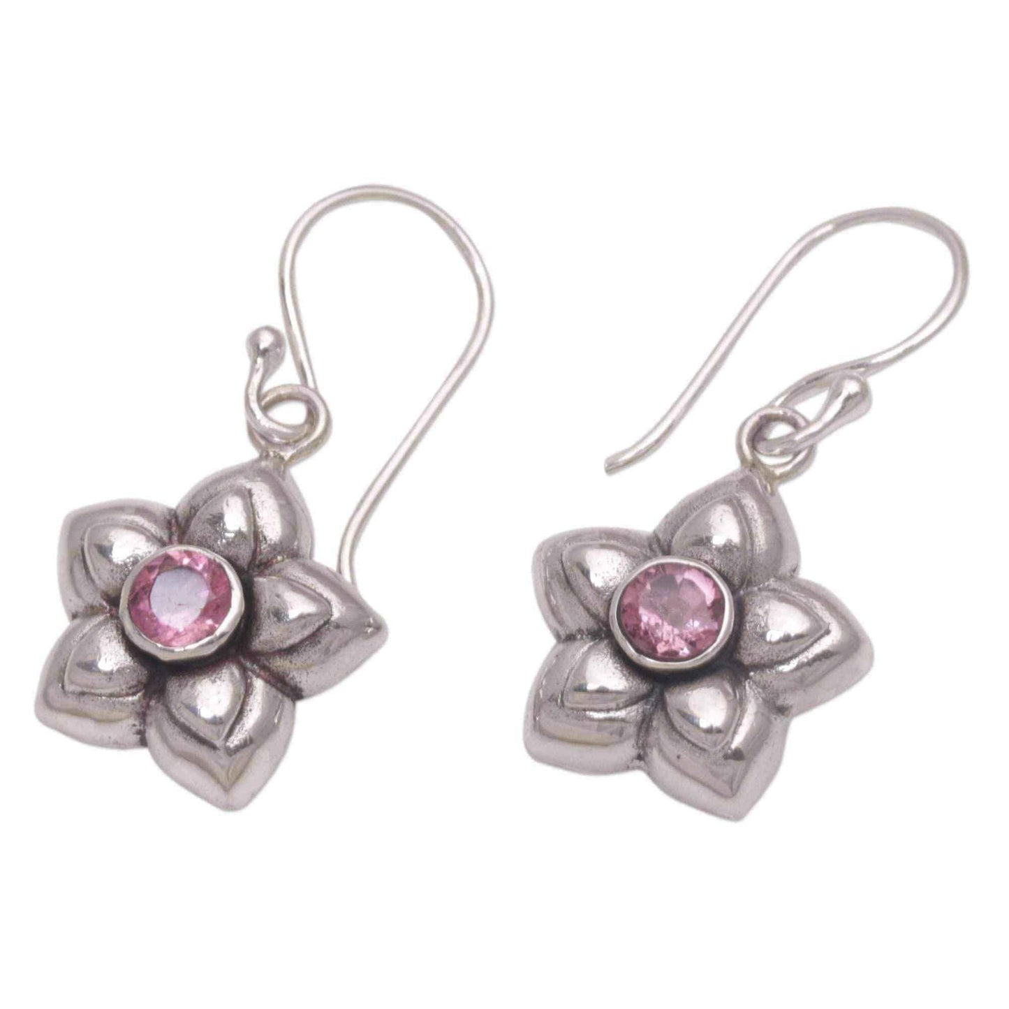 Handmade Sterling Silver 'October Marigold' Tourmaline Earrings (Indonesia) UK