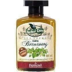 HERBAL CARE birch Shampoo 330ml gently cleanses and purifies UK