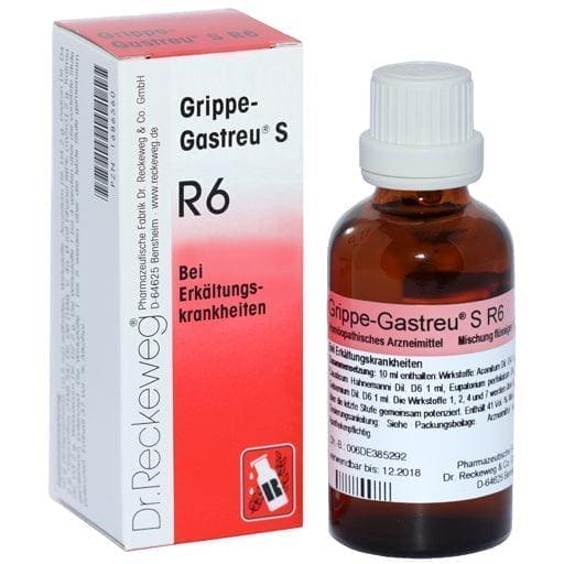 Homeopathic, cold medicine for kids over 6 years and adults, FLU-GASTREU S R6 mixture UK