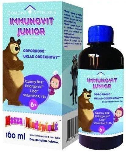 Immunovit Junior liquid 160ml Sambucus nigra, Pelargonium sidoides UK
