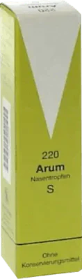 Inflammation of the nose and throat, ARUM NOSE DROPS S 220 UK