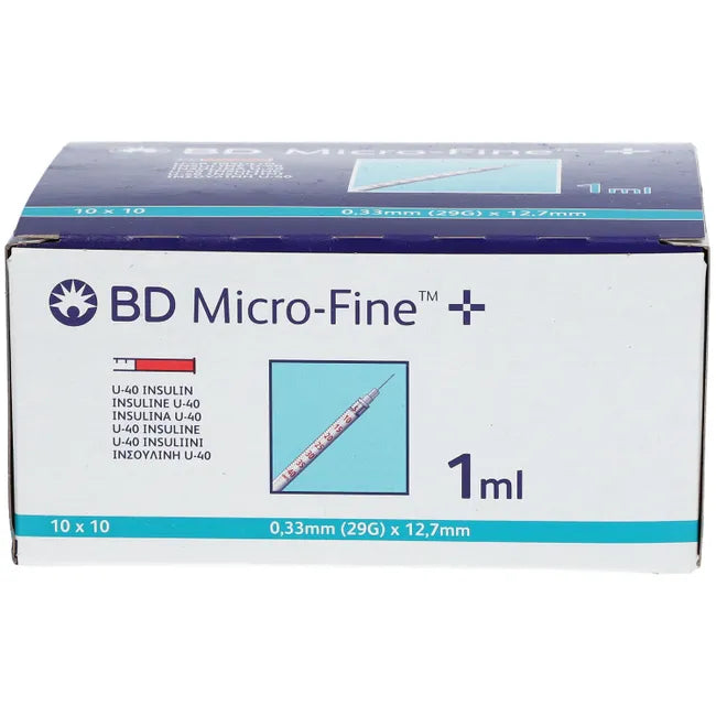 BD MICRO-FINE+ insulin syringe 1 ml U40 12.7 mm