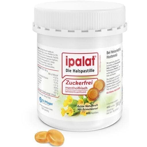 IPALAT throat lozenges sugar-free, primrose root UK