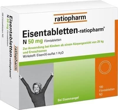 IRON TABLETS ratiopharm N 50 mg UK