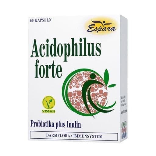 Lactobacillus acidophilus, lactic acid bacteria probiotic, ACIDOPHILUS forte capsules UK
