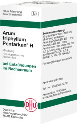 Larynx, pharyngeal mucosa, laryngitis, pharyngitis, ARUM TRIPHYLLUM PENTARKAN H mixture UK