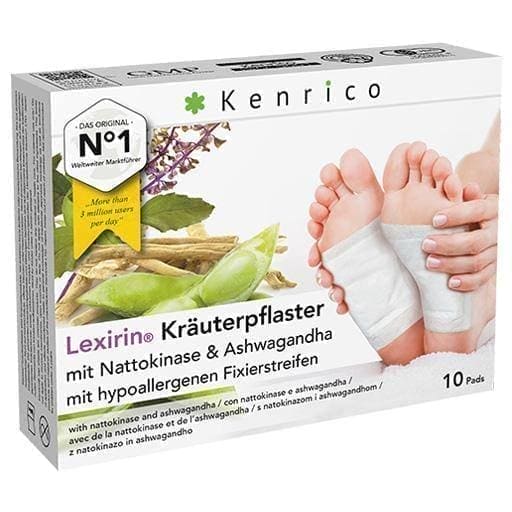 LEXIRIN herbal plaster with nattokinase and Ashwagandha 10 pc UK