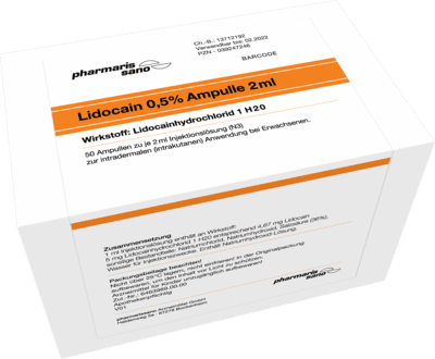 LIDOCAINE, local anesthetic, RÖWO 0.5% ampoules UK