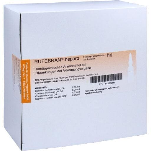 Liver disorders, homeopathic drugs, RUFEBRAN heparo ampoules UK