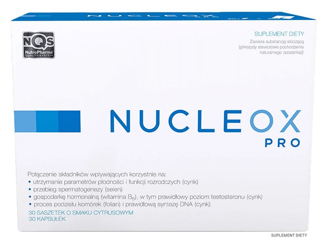 liver function, and sperm maturation Nucleox Pro 30 sachets + 30 capsules