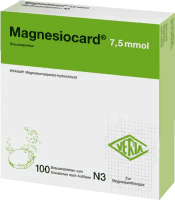 MAGNESIOCARD 7.5 magnesium aspartate, aspartame, sodium, potassium UK