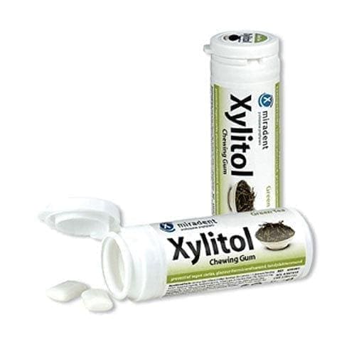 MIRADENT Xylitol Chewing Gum Green Tea UK