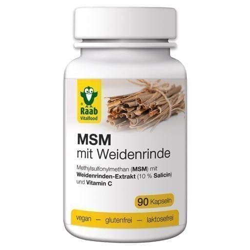 MSM WITH Willow Bark Capsules 90 pcs UK
