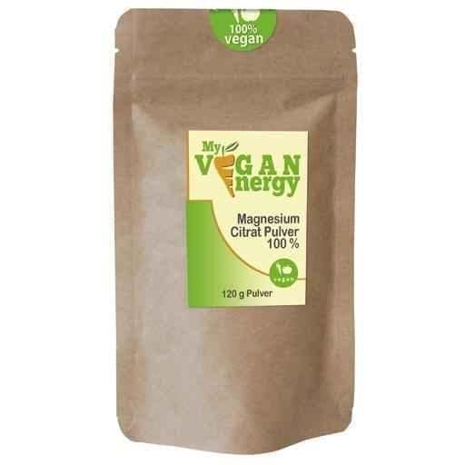MY VEGAN Energy Magnesium Citrate Powder 100% 120 g UK