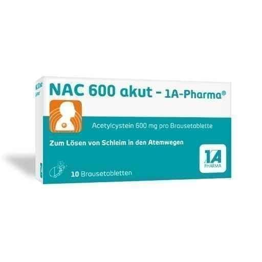 NAC 600 akut-1A Pharma effervescent tablets 10 pc UK