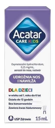 Nasal spray for kids Acatar Care Kids 15 ml UK