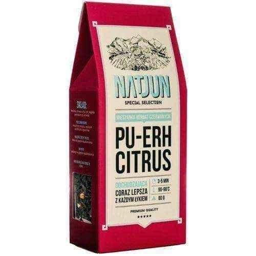 NATJUN Red Tea Pu-erh Citrus 80g, red tea benefits UK