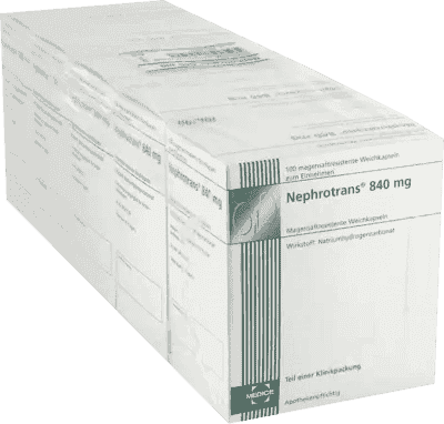 NEPHROTRANS 840 mg, sodium hydrogen carbonate, renal insufficiency, sodium bicarbonate UK