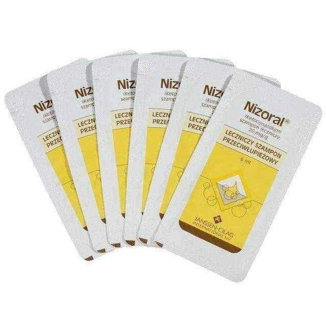 NIZORAL shampoo x 6 sachets, ketoconazole shampoo UK