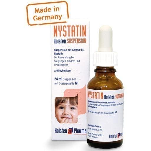 NYSTATIN oral suspension Holsten 24 ml esophagus (gullet) UK