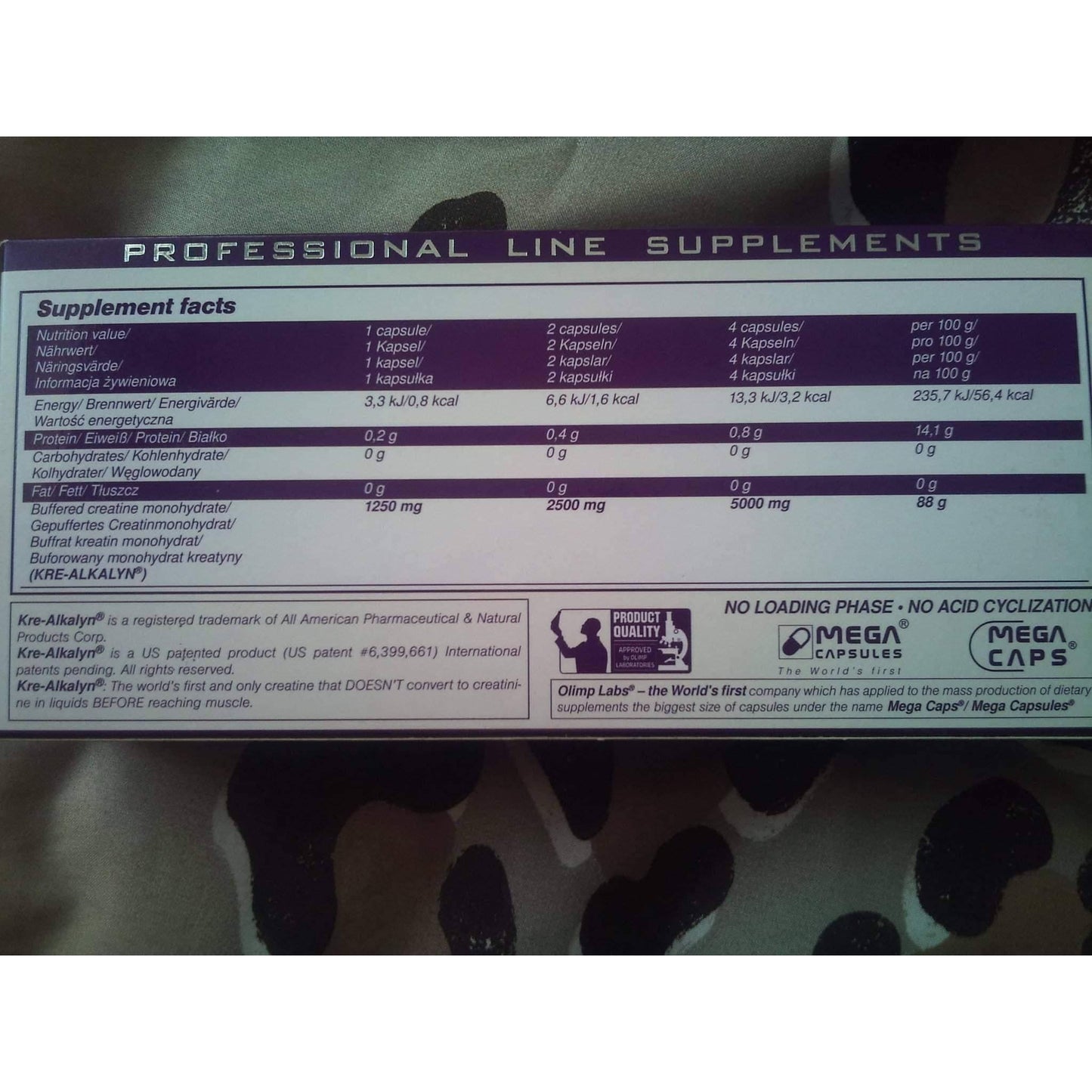 OLIMP KRE-ALKALYN 2500 MEGA CAPS BUFFERED CREATINE MONOHYDRATE 120 CAPSULES UK