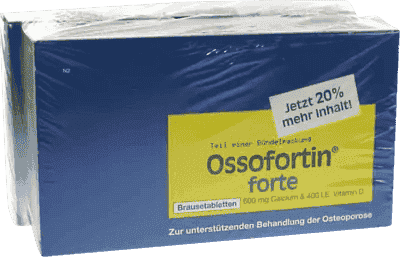 OSSOFORTIN forte, calcium, vitamin D, treatment of osteoporosis UK