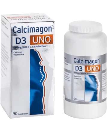 Osteoporosis, CALCIMAGON D3 Uno chewable tablets UK