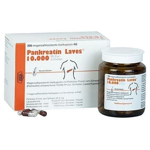 PANCREATIN Laves 10,000, lipase, Amylase, protease UK