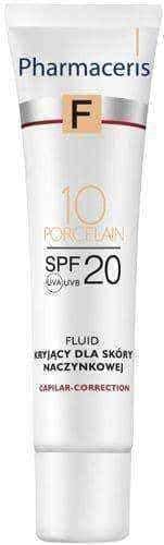 Pharmaceris F Capilar Corretion fluid SPF20 covering for vascular skin porcelain 10 - 30ml UK