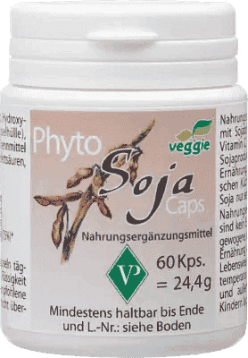 PHYTO SOYA Caps, soybean, soy isoflavones, genistin, daidzin, VEGAN UK