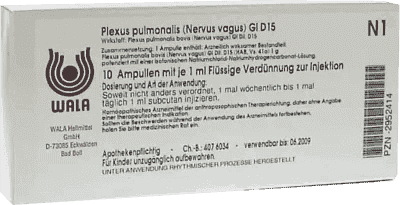 PLEXUS PULMONAL VAGUS NERVE GL D 15 ampoules UK