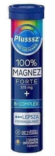 Plusssz 100% Magnesium Forte + B-Complex x 20 effervescent tablets UK