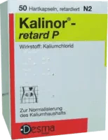 potassium chloride, KALINOR retard P 600 mg hard capsules UK