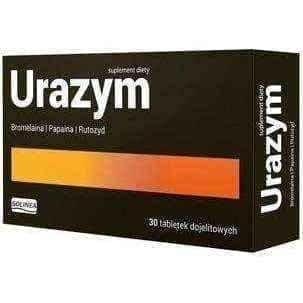 Proteolytic enzymes, URAZYM (Injured) x 30 tablets, papain, bromelain, rutoside UK