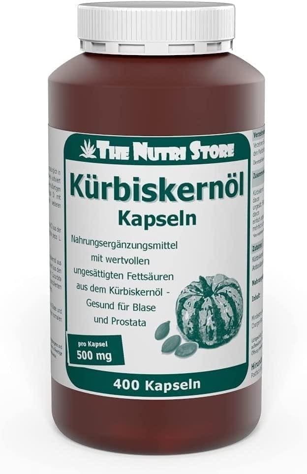 PUMPKIN SEED OIL 500 mg capsules, unsaturated fatty acids, Cucurbita pepo UK