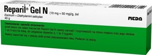 REPARIL GEL N 40g hematoma treatment, edema treatment UK