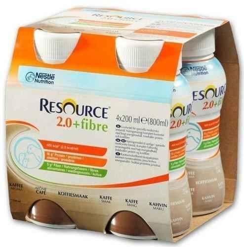 Resource 2.0 + Fiber Coffee Flavor 200ml x 4 pcs UK