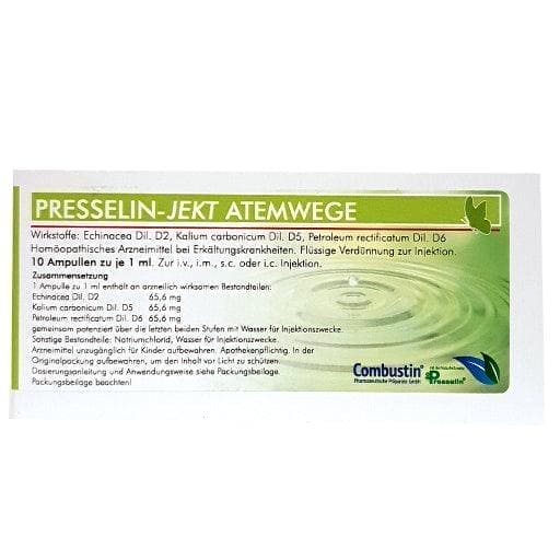 Respiratory tract infection, PRESSELIN-Jekt respiratory tract ampoules UK