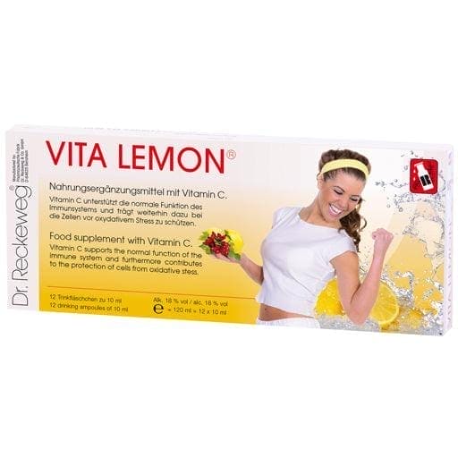 Rosehip, rowanberry, lemon, ginseng, VITA LEMON drinking bottle UK