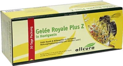 ROYAL JELLY, mead, bee pollen, wheat germ, Propolis, plus Z in honey wine drinking ampoules UK