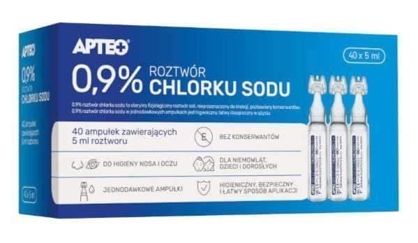 Sodium chloride solution 5ml x 40 ampoules UK
