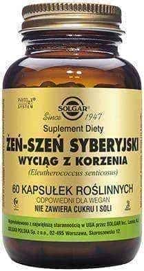 SOLAR Ginseng Siberian root extract x 60 capsules UK