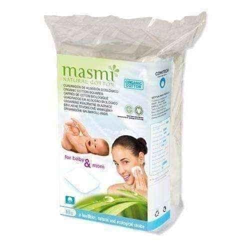 Square organic flakes for organic cotton x 60 pieces, clear skin UK