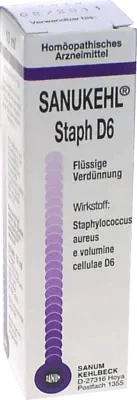 Staphylococcus aureus, SANUKEHL Staph D 6 drops UK