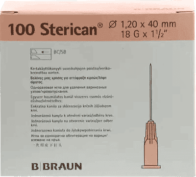 STERICAN cannulas 18 Gx1 UK