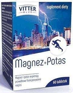 Supplements for muscle recovery VITTER BLUE Magnesium, Potassium UK