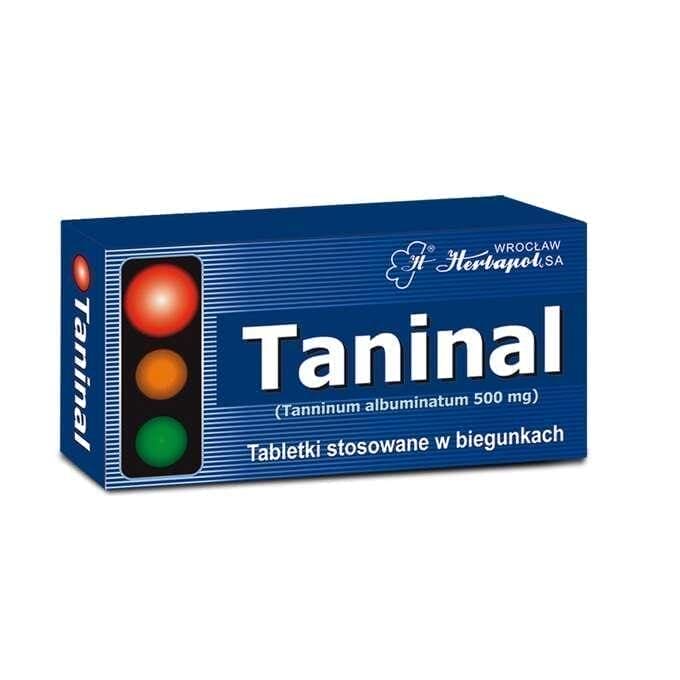 TANINAL 0.5g x 20 tabl. diarrhea treatment UK