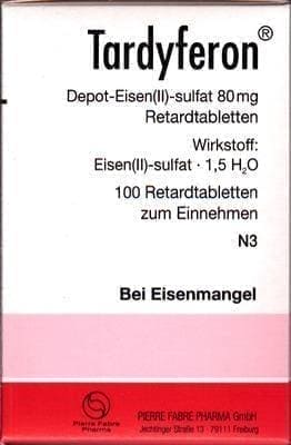 TARDYFERON 80 mg prolonged-release tablets 100 pc UK