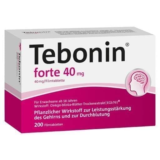 TEBONIN forte ginkgo biloba tree 40 mg UK